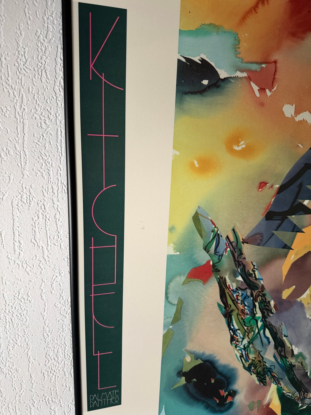 Groot abstracte poster van Peter Kitchell, Antiek en Kunst, Ophalen