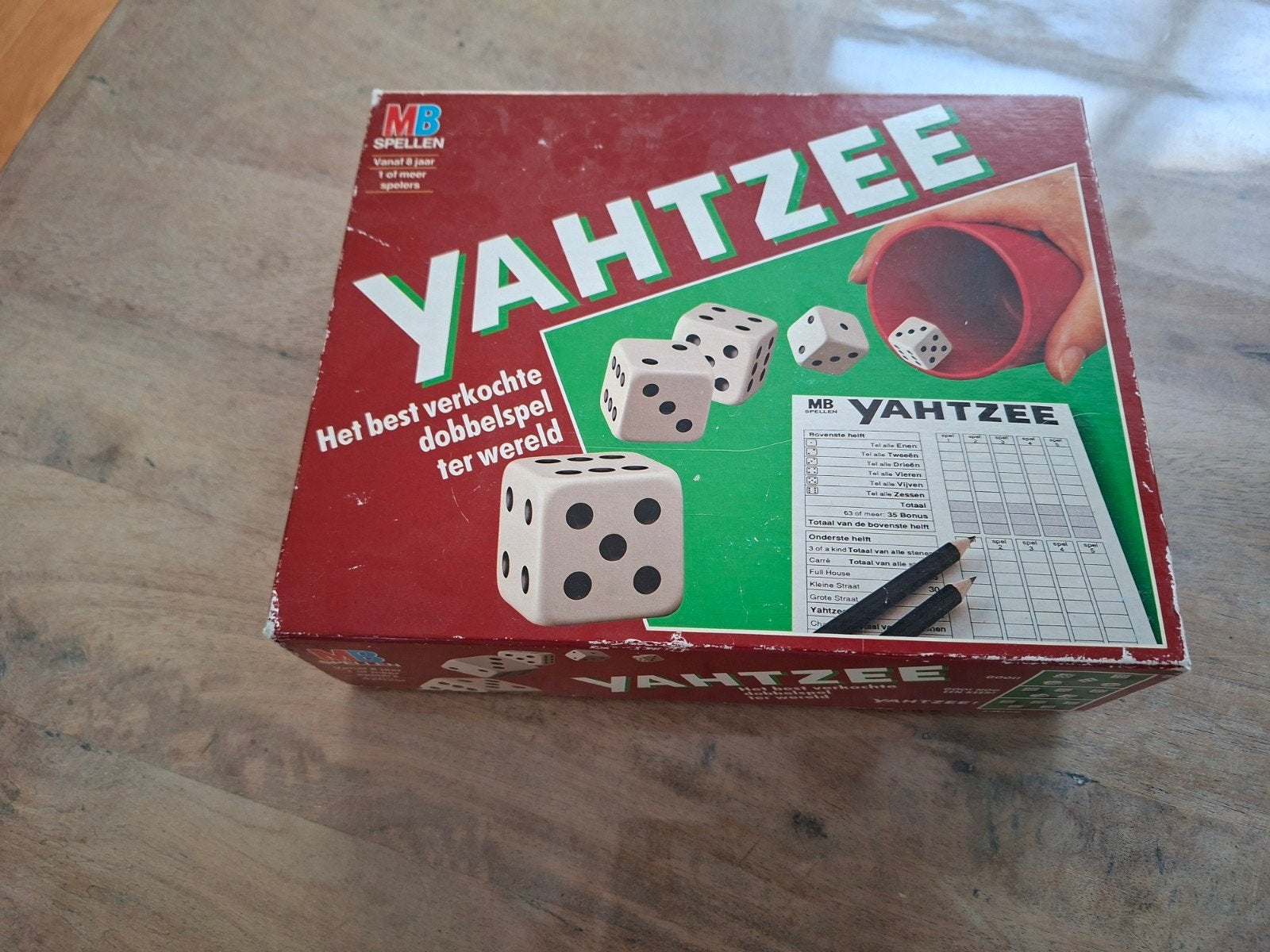 Yahtzee  MB Spellen, Hobby en Vrije tijd, Een of twee spelers, Ophalen of Verzenden, Zo goed als nieuw, MB Spellen