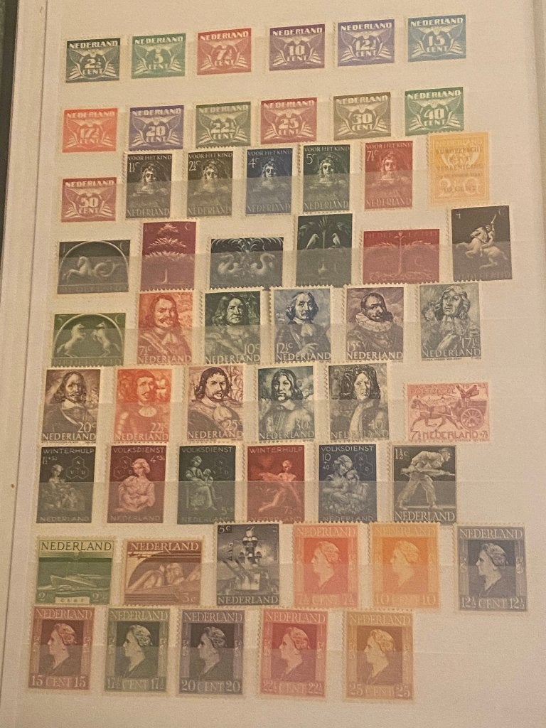 Postzegels Nederland Jaren 40, Verzenden, Na 1940, Gestempeld