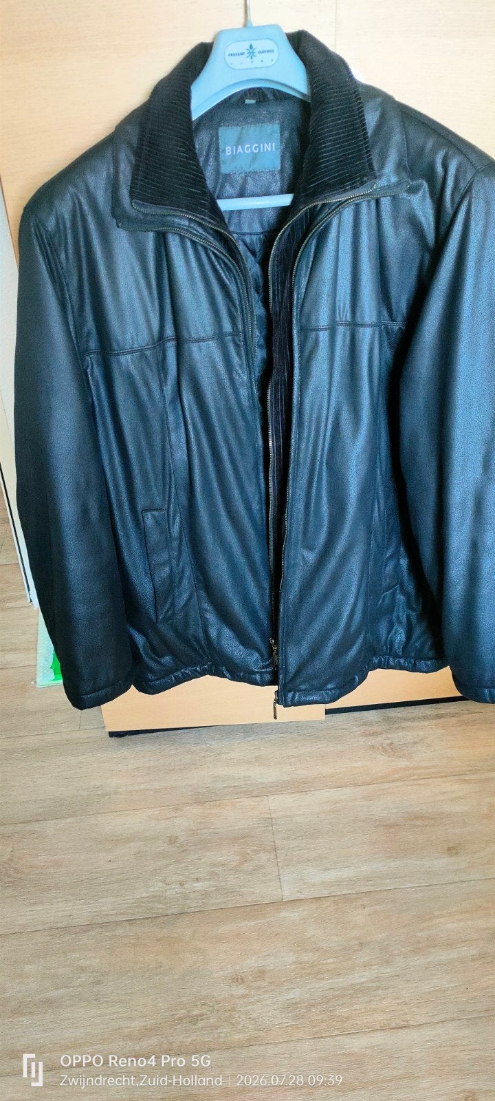 korte herenjas zwart van Biaggini, Kleding | Heren, Maat 52/54 (L), Zwart, Ophalen of Verzenden, Zo goed als nieuw