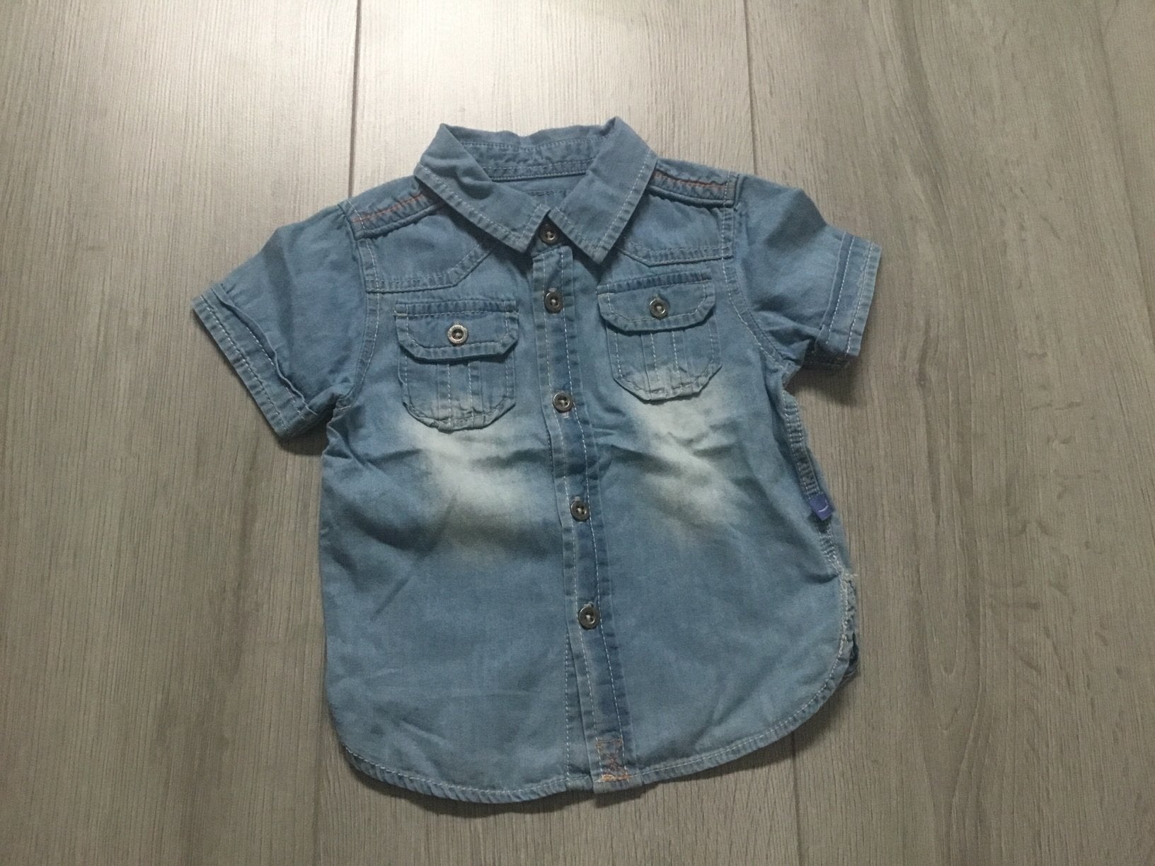 Spijkerblouse maat 74 jongen bbf spijkeroverhemd overhemd, Ophalen of Verzenden, Nieuw, Jongetje, Overhemdje of Bloesje