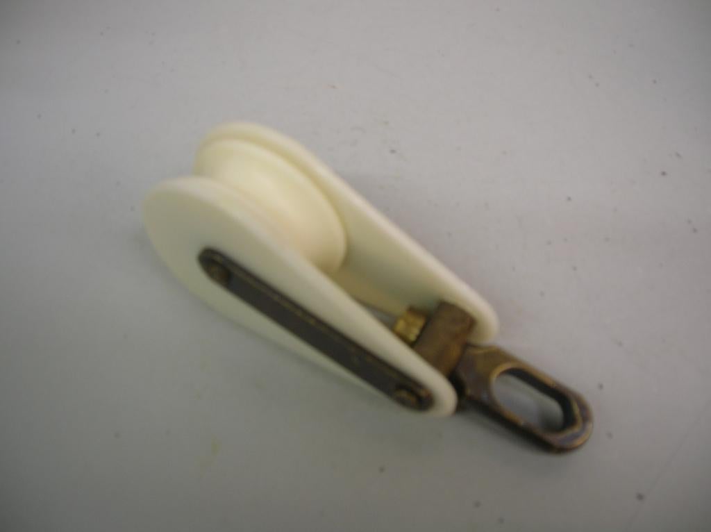 Vintage blokken, brons beslag, 12 - 13 mm, Ophalen of Verzenden, Gebruikt, Lijn of Blok