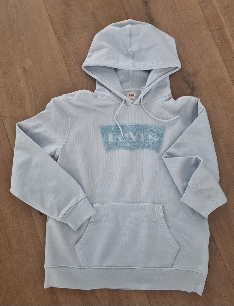 ijsblauwe LEVIS hoodie maat S, zgan, Blauw, Ophalen of Verzenden, Zo goed als nieuw, Lange mouw