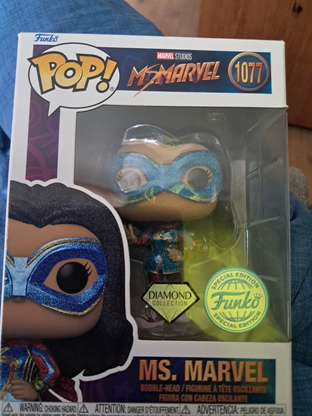 Nieuwe Funko Pop! Ms. Marvel (1077) Diamond Collection, Ophalen of Verzenden