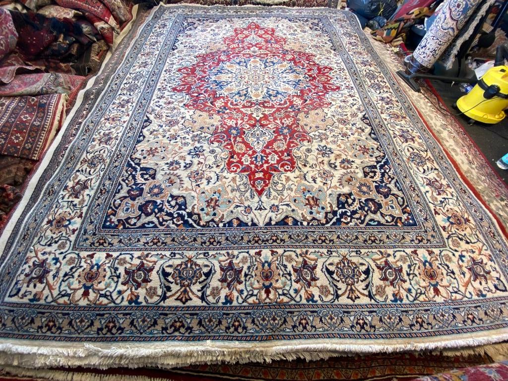 Mooi origineel handgeknoopt perzisch nain tapijt ., Gebruikt, ., 200 cm of meer, Ophalen of Verzenden