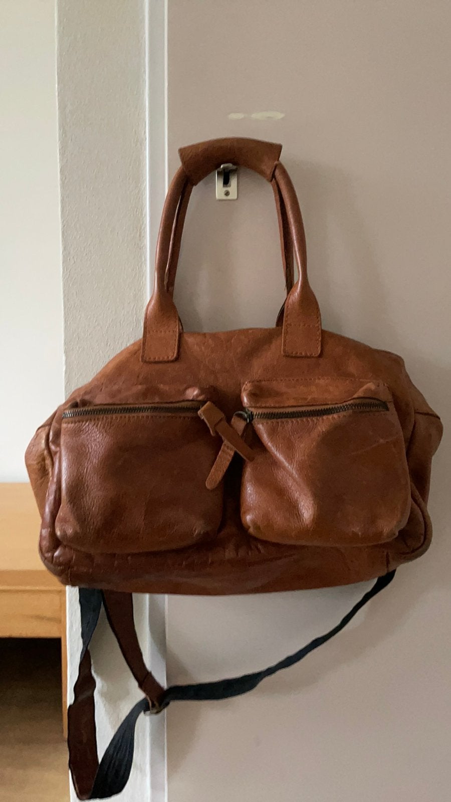 Prachtige lederen Cowboysbag Cowboys bag bruin The Bag, 40 tot 60 cm, 20 tot 30 cm, Bruin, Minder dan 35 cm