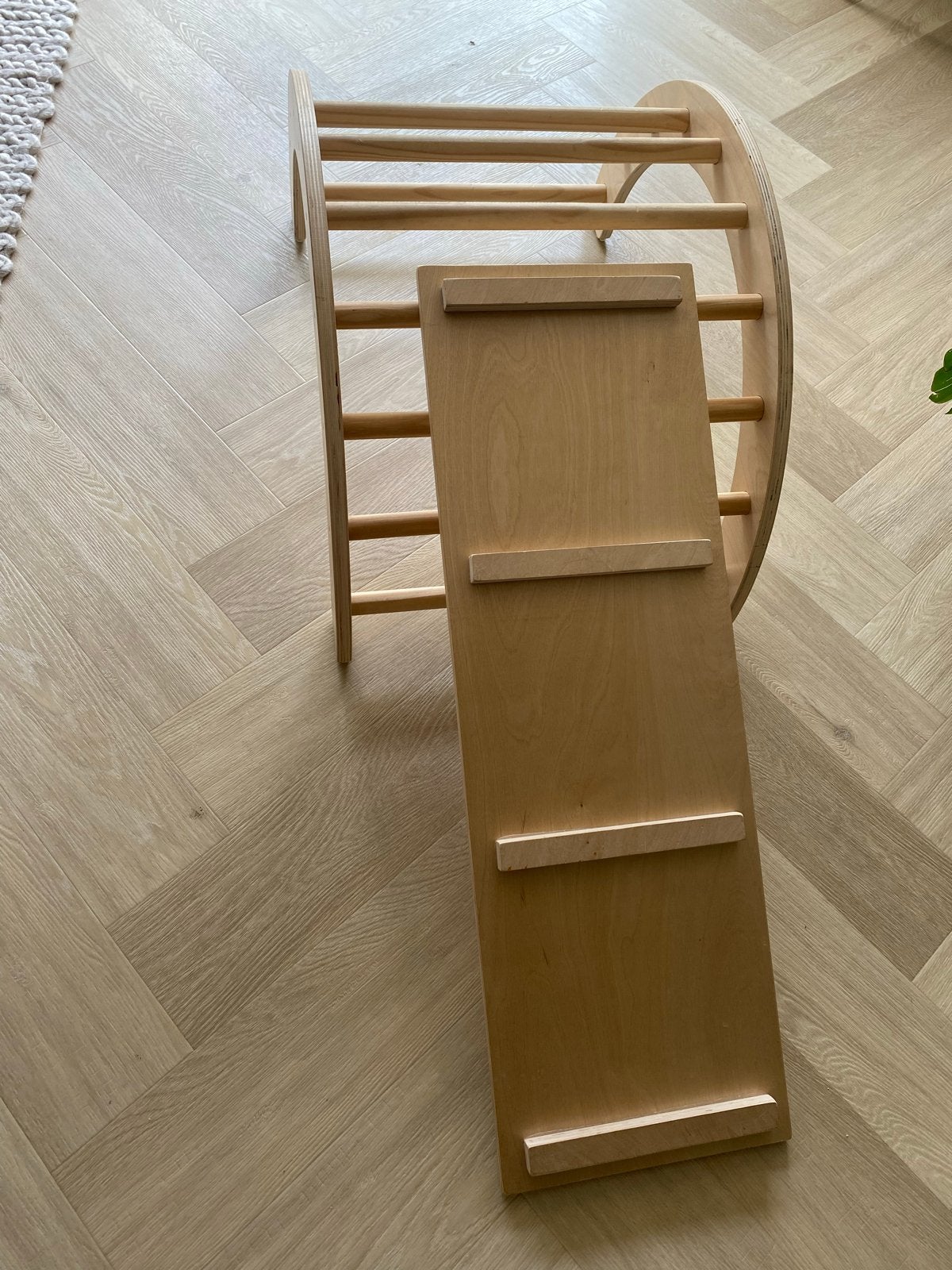 Houten Klimboog met Glijbaan/Klimplank, Ophalen, Gebruikt, Glijbaan, Aanbouwonderdeel