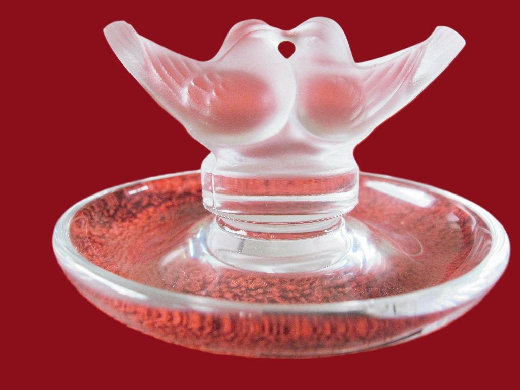Magnifieke juwelenschaal Lalique Paris, duiven., Ophalen
