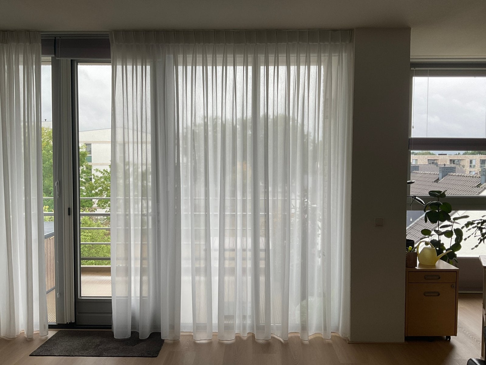 2 x Nette vitrage kamerhoog, Huis en Inrichting, Ophalen, Zo goed als nieuw, Vitrage, Loodveter
