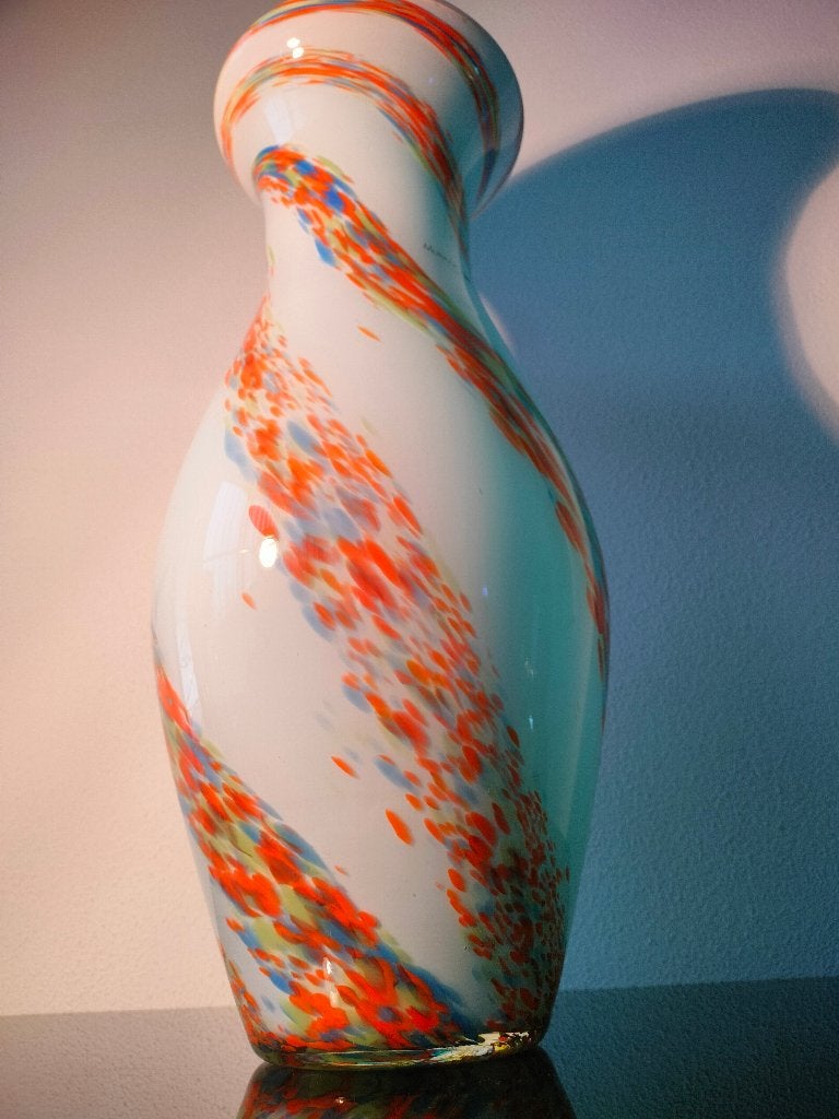 Italie Murano Vaas Kleurrijk 45 cm 1990, Antiek en Kunst, Ophalen of Verzenden