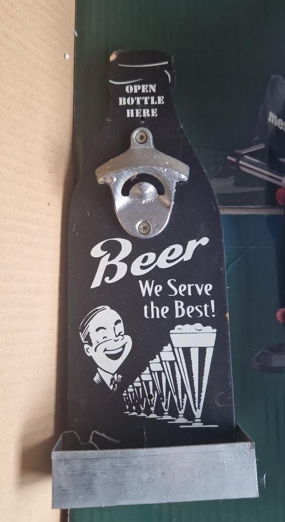 Bieropener met Dopjesvanger - Kroeg Decoratie, Ophalen of Verzenden
