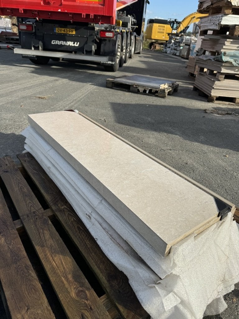 Keramische randtegels 30x120x2/5 cm Calcare Ivory/Beige, Ophalen, Nieuw, Overige typen