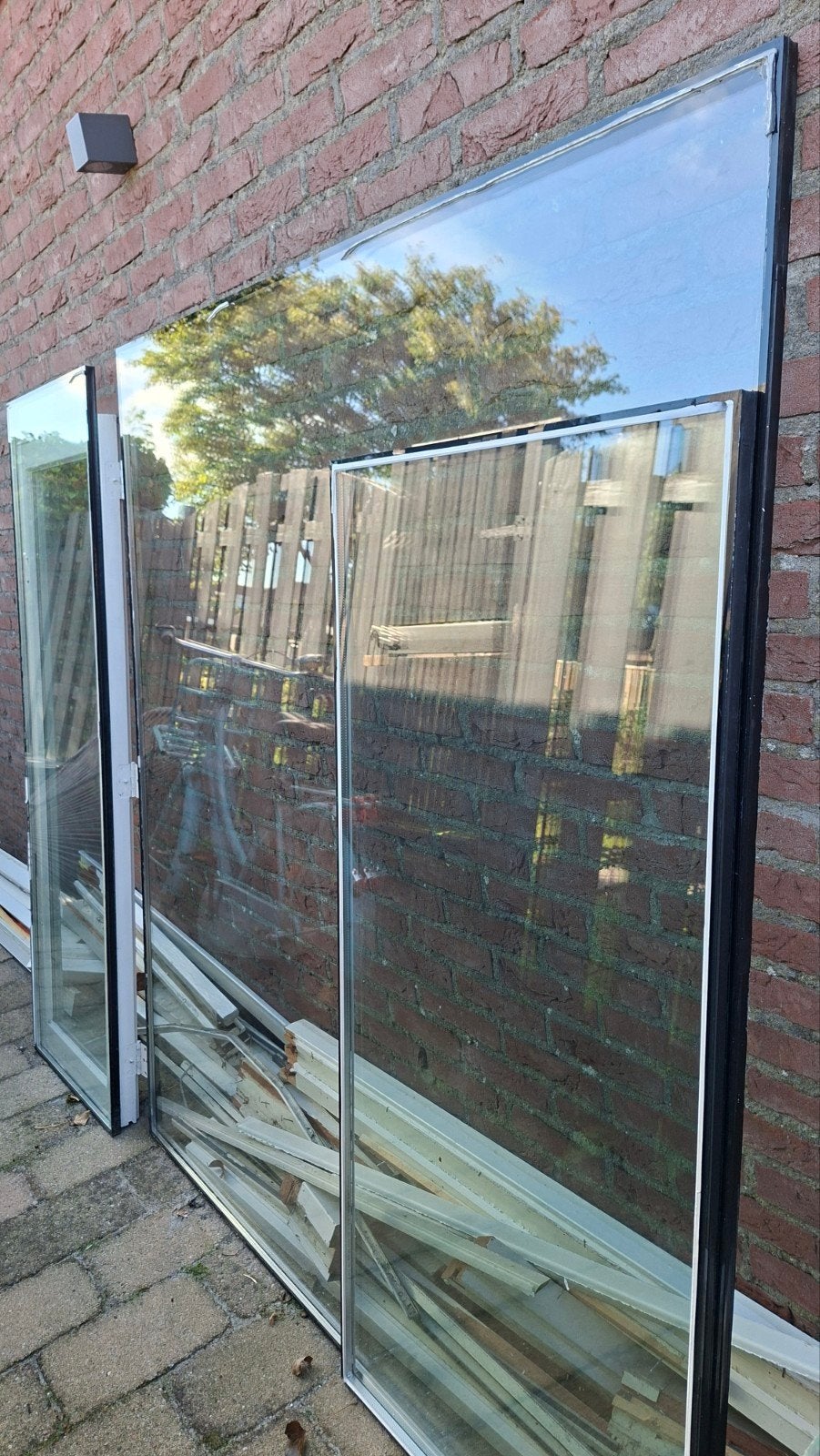 Dubbelglas diverse maten, Doe-het-zelf en Verbouw, Glas en Ramen, Ophalen, Gevelraam of Ruit, Gebruikt, 80 tot 120 cm