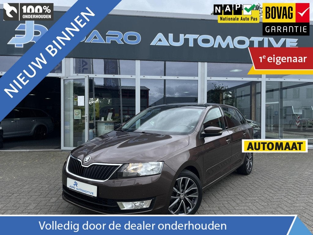 Skoda Rapid Spaceback 1.2 TSI Greentech JOY | AUTOMAAT | PDC, Auto's, 12 maanden, Gebruikt, 4 cilinders, Alcantara
