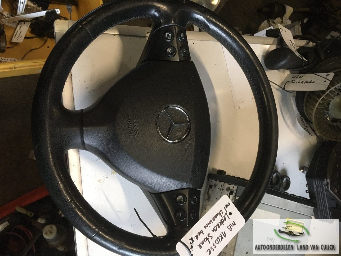 Mercedes A klasse 2005  lederen airbag stuurwiel met bedieni, Gebruikt, -, -, Ophalen of Verzenden