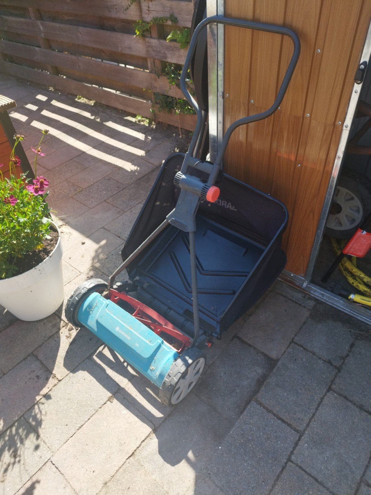 Gardena 400 handgrasmaaier - 40cm maaibreedte, met opvangbak, Ophalen, Gebruikt, Handgrasmaaier, Opvangbak