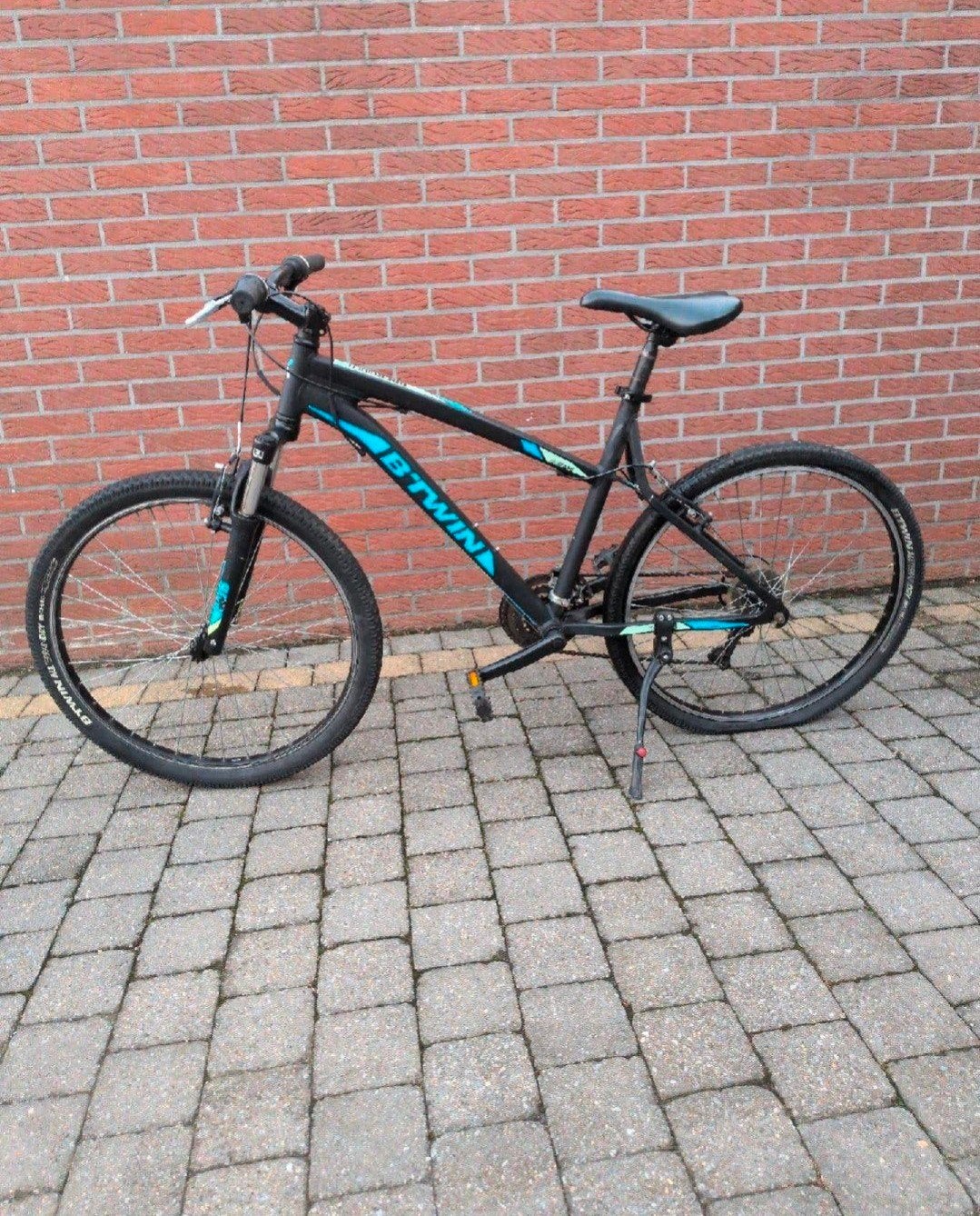 B'Twin Rockrider 340 Mountainbike - Zwart/Blauw, Fietsen en Brommers, Ophalen, Gebruikt, Overige merken