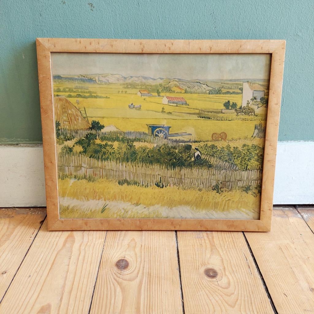 Lucky Vintage  Van Gogh 'De Oogst' Reproductie  Muller, Antiek en Kunst, Curiosa en Brocante, Ophalen