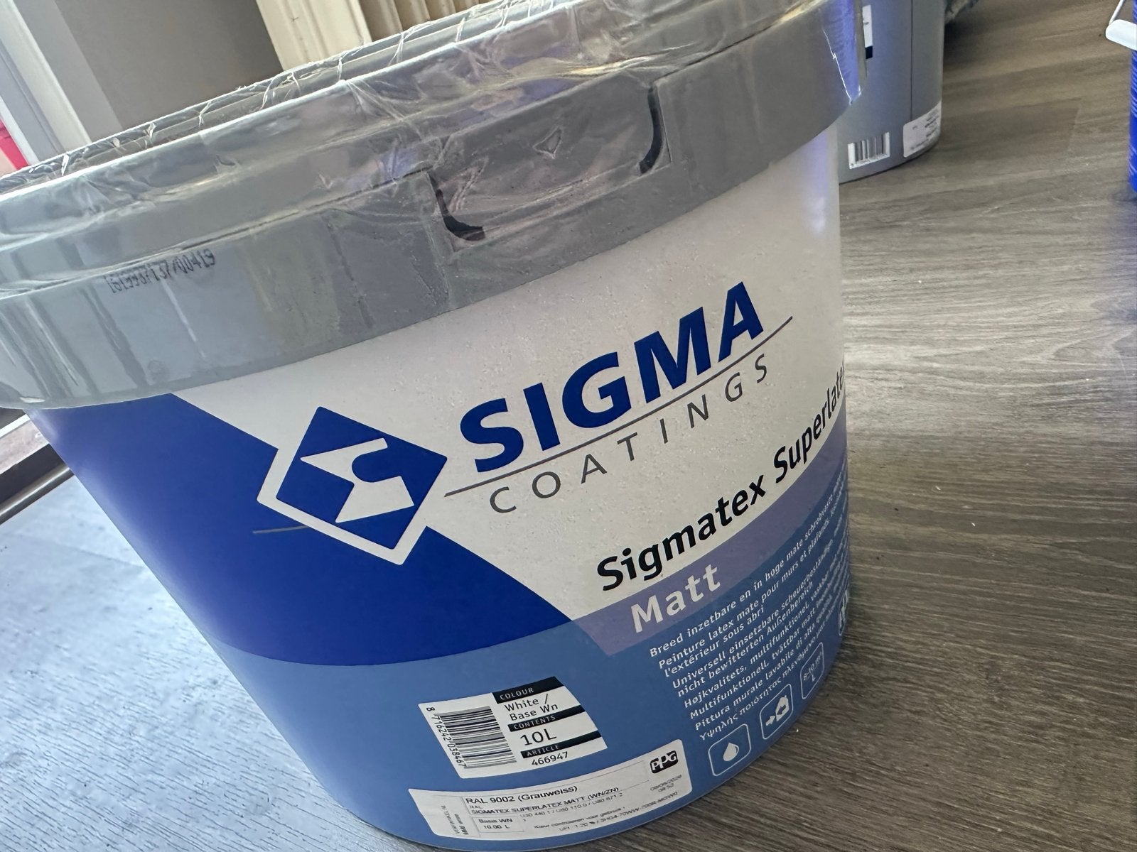 Latex Sigma sigmatex superlatex - Ral 9002 - 10 Liter, Nieuw, Ophalen of Verzenden, Verf, 10 tot 15 liter
