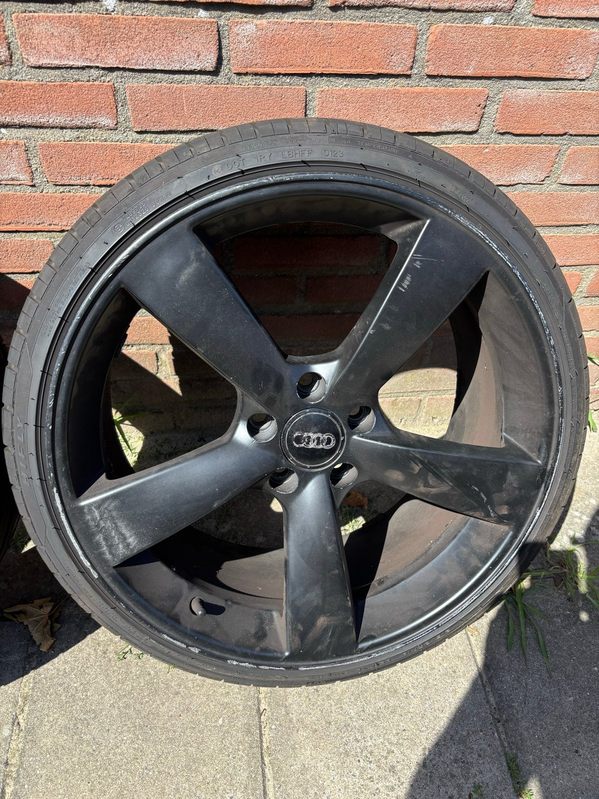 19 inch Audi Rotor imitatie velgen - Zwart gespoten, Ophalen, Gebruikt