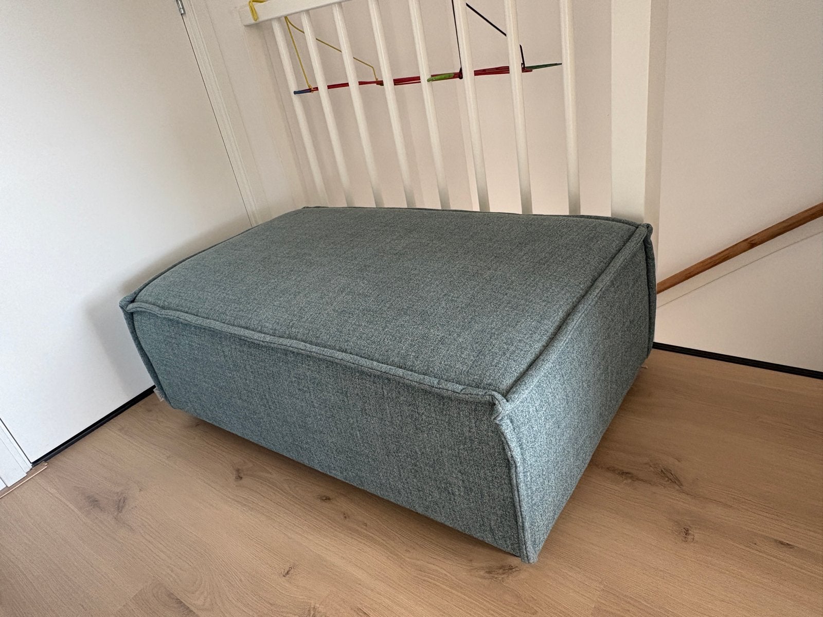Hocker - By sidde - L97xb63xh40cm - ocean green, Zo goed als nieuw, Rechthoekig, 50 tot 75 cm, 75 tot 100 cm
