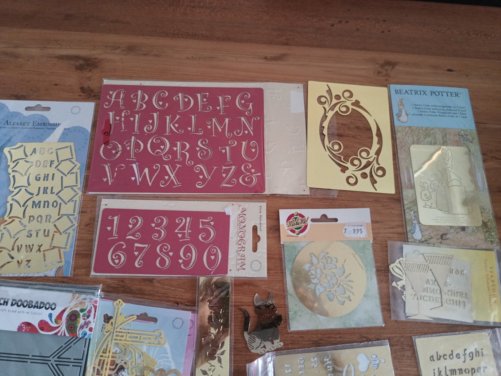 Grote collectie stencils snijmal embossing, Ophalen of Verzenden