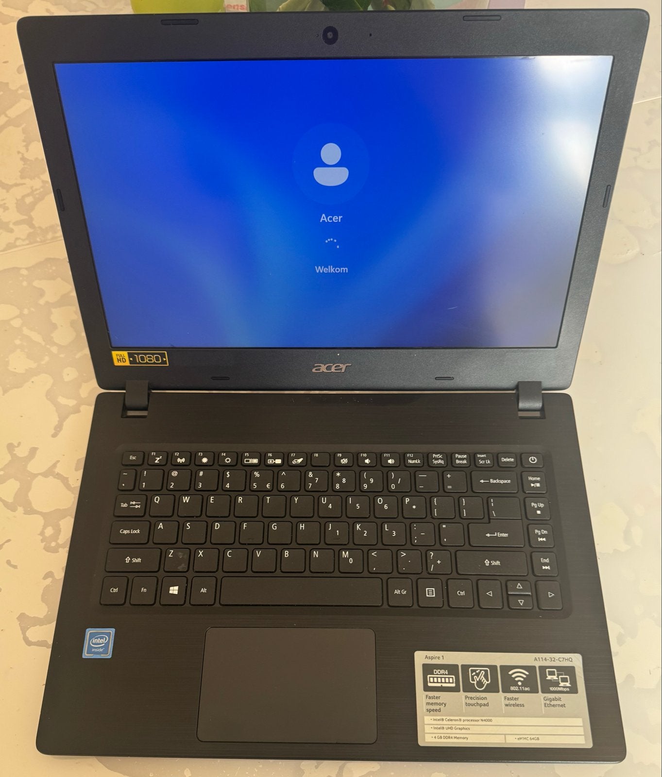 Acer Aspire A114-32 Laptop, Gebruikt, Minder dan 2 Ghz, 14 inch, Ophalen of Verzenden