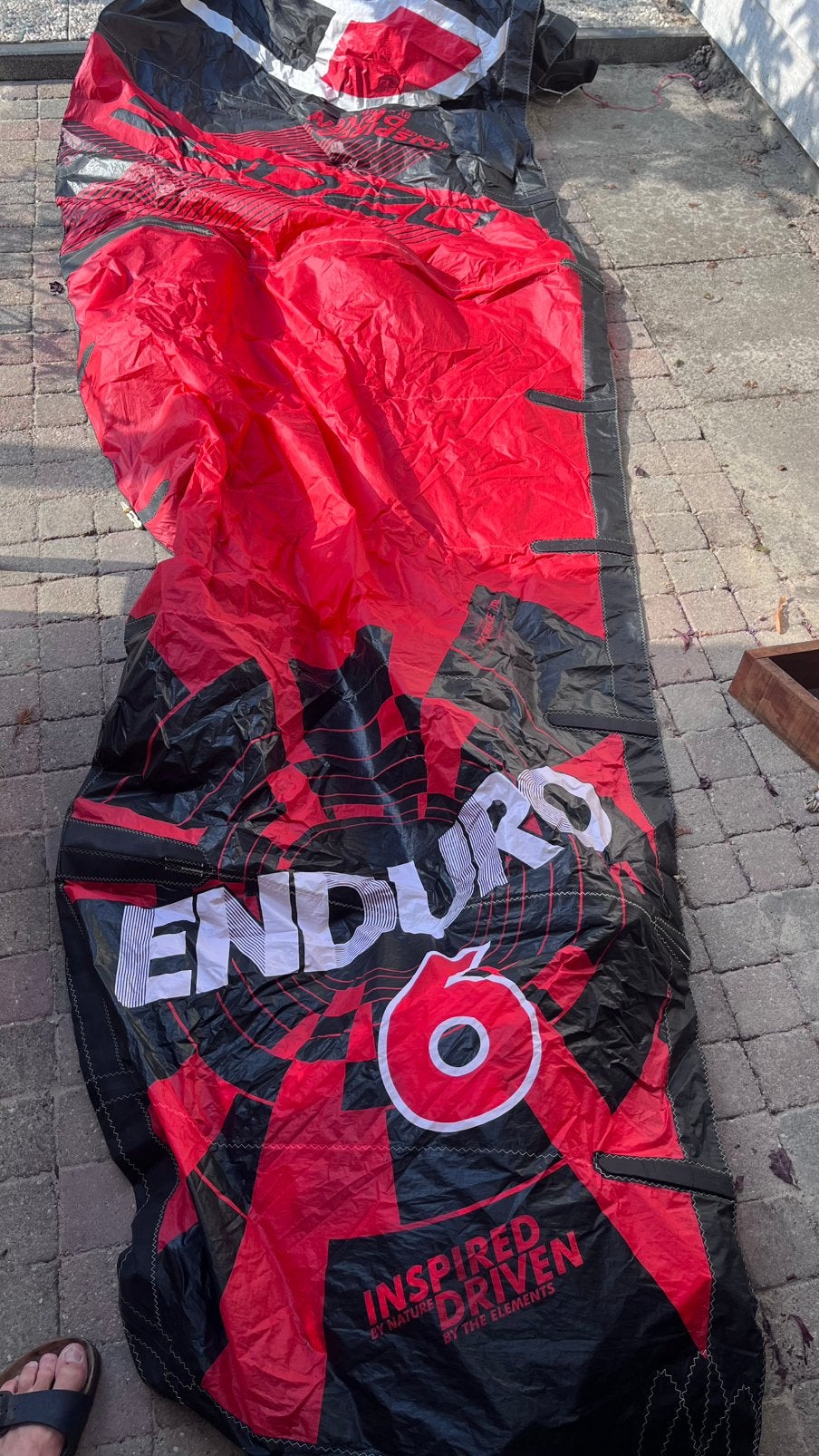 Ozone enduro v1 6 meter, Watersport en Boten, Kitesurfen, Geen board, Ophalen of Verzenden, Kite, 6 m²