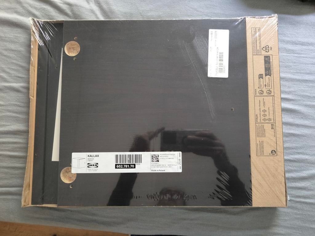 8 IKEA KALLAX Inzet met deur, zwartbruin, 33x33 cm, Ophalen of Verzenden, Nieuw