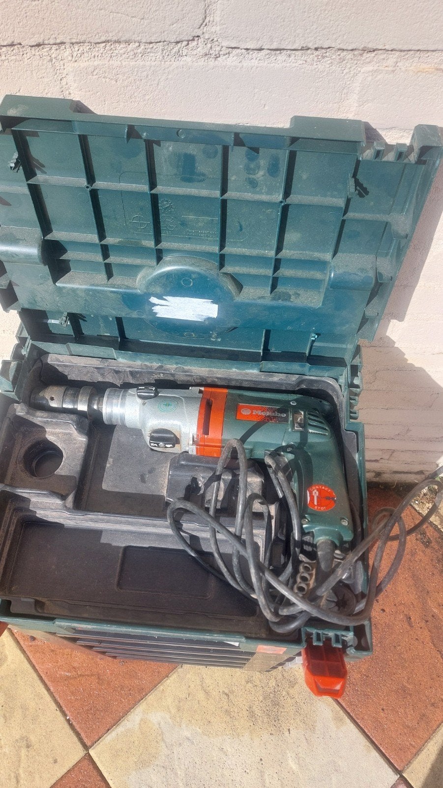 2 boormachines  metabo + AEG IN KOFFER, Variabele snelheid, Ophalen, Boormachine, Gebruikt
