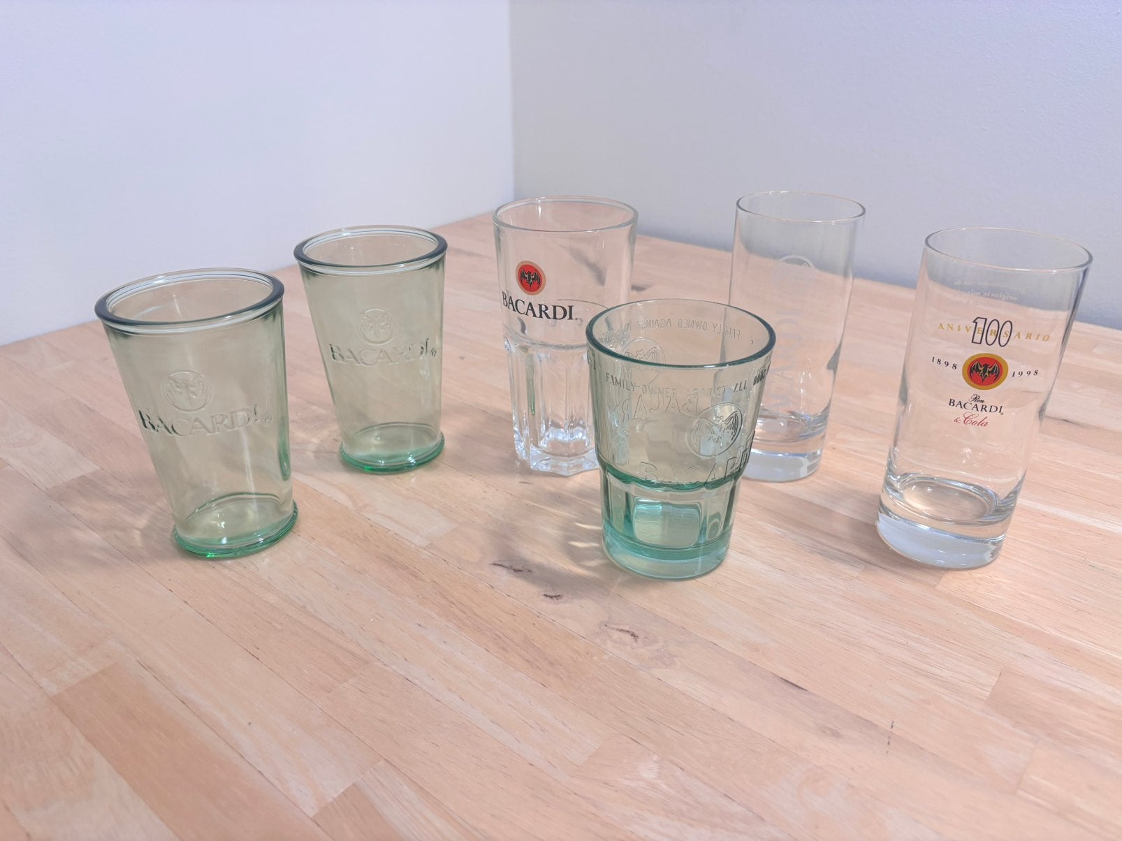 Bacardi glas of set glazen, Ophalen of Verzenden, Zo goed als nieuw, Glas