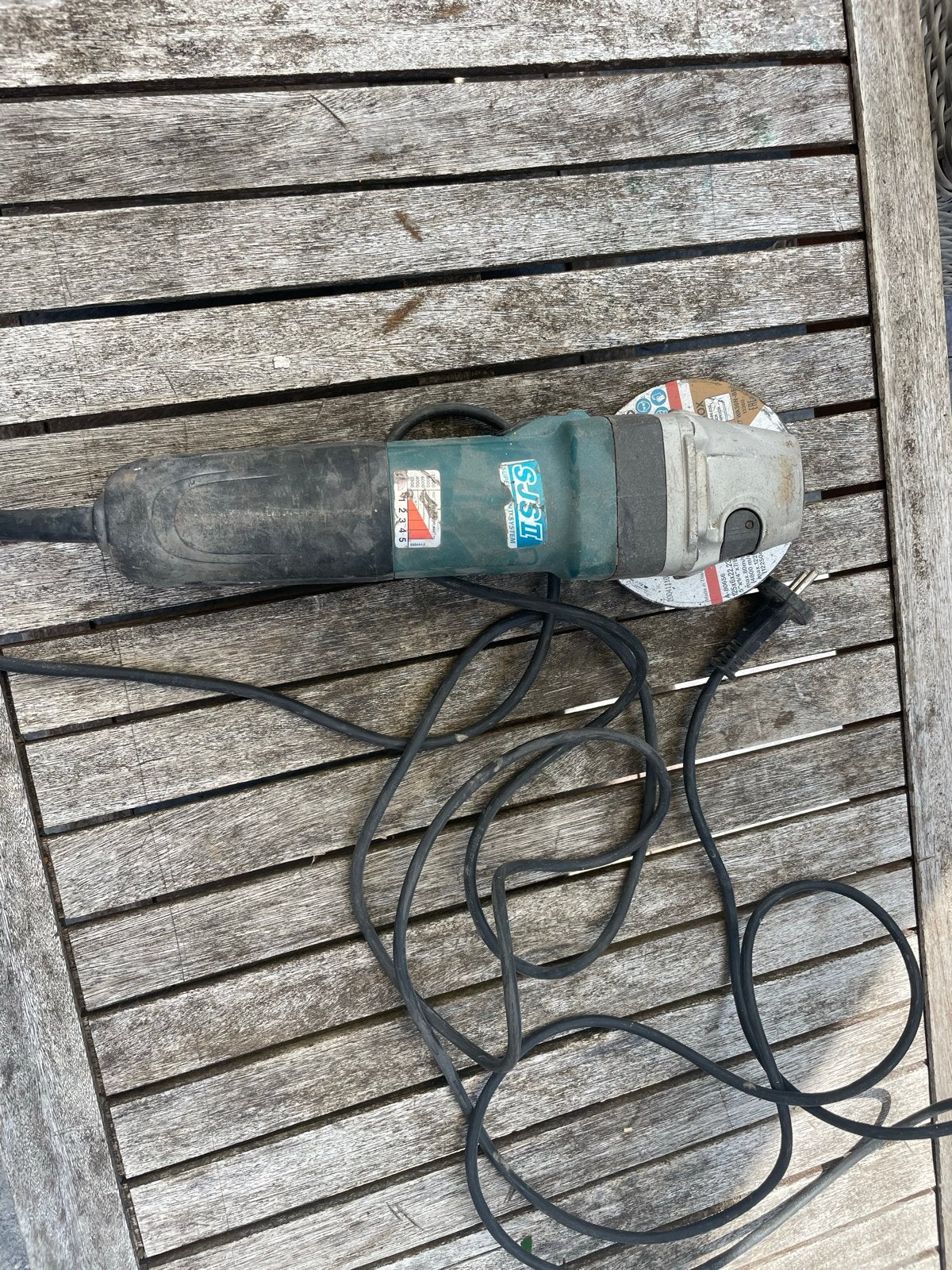 Makita GA5041C SJS Haakse Slijper 125mm 1400W, Ophalen of Verzenden, Gebruikt, 1000 watt of meer, Haakse handslijpmachine
