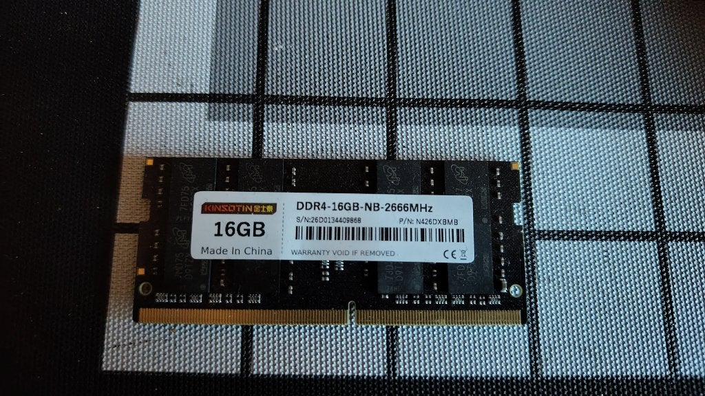 Kinsotin 16GB DDR4 SODIMM 2666MHz, Computers en Software, DDR4, Ophalen of Verzenden, Zo goed als nieuw, Laptop