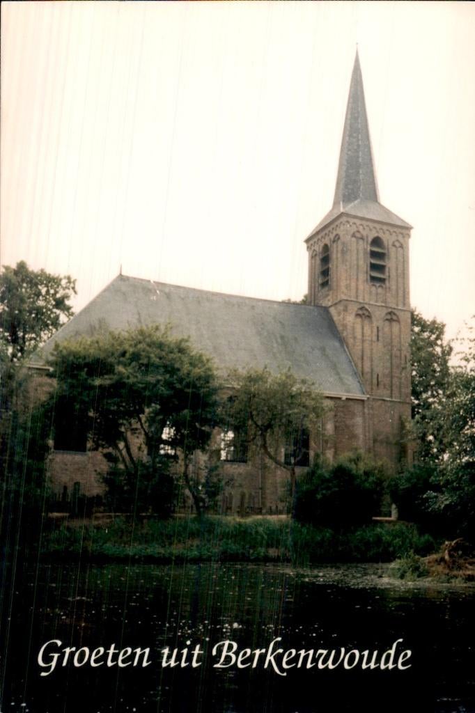 Berkenwoude - Kerk - Toren, Verzamelen, Ophalen of Verzenden, 1960 tot 1980, Ongelopen, Zuid-Holland