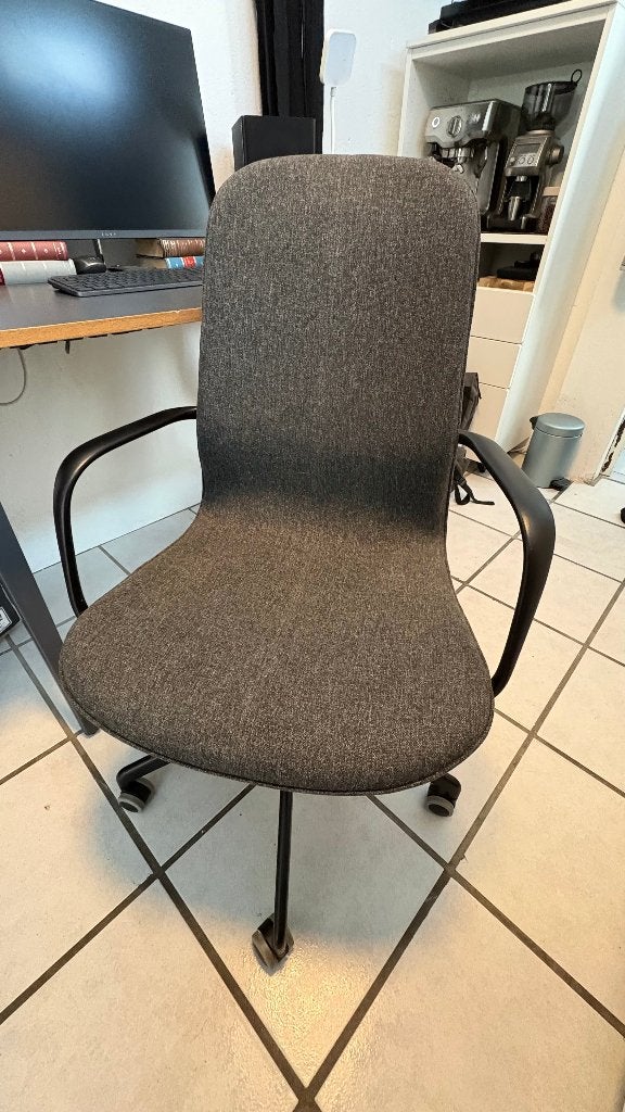 IKEA LANGFJALL Bureaustoel met armleuningen, Ophalen, Gebruikt, Zwart