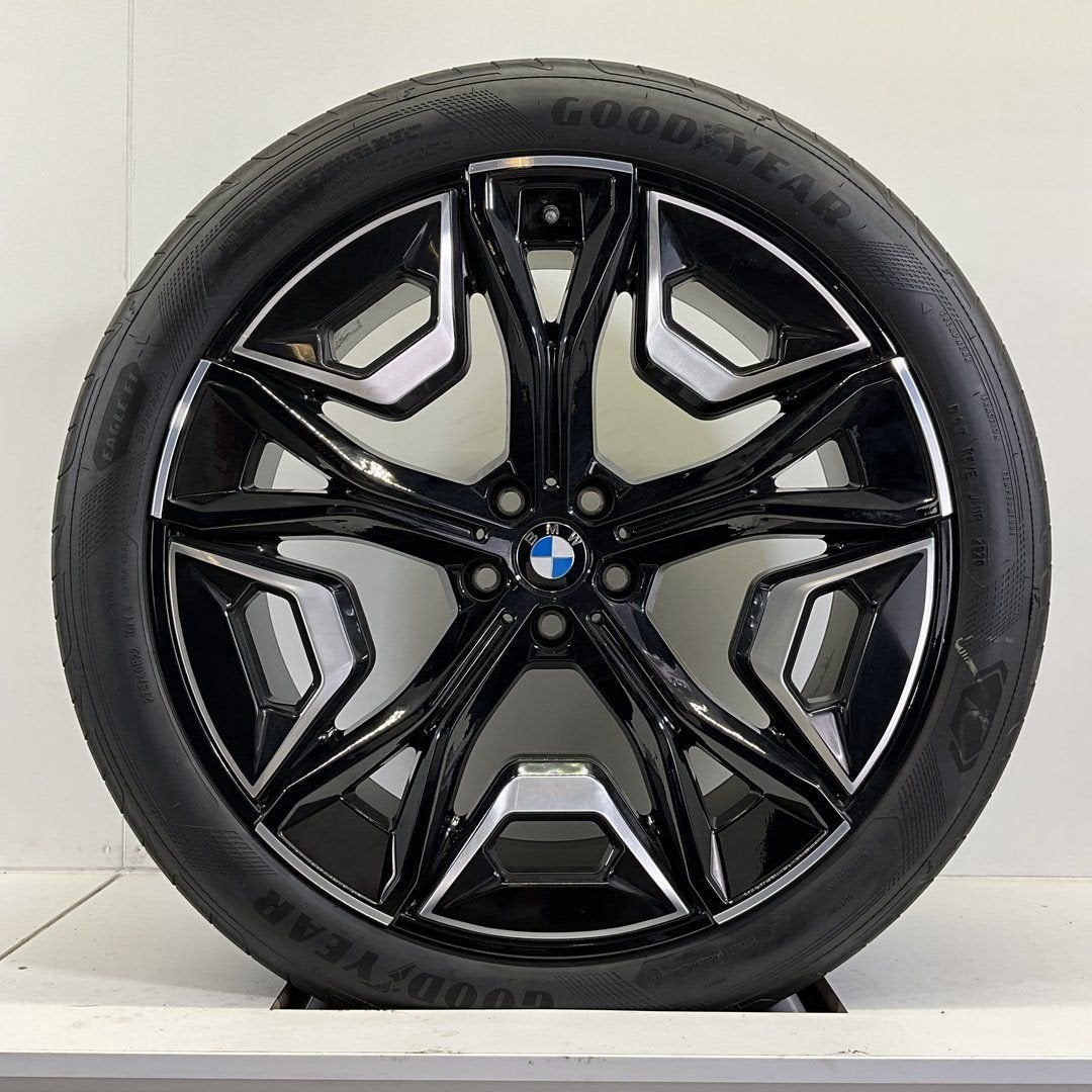 BMW IX I20 BREEDSET VELGEN + ZOMERBANDEN 22 INCH ORIG. 1020, Auto-onderdelen, Banden en Velgen, Gebruikt, -, 275 mm, -