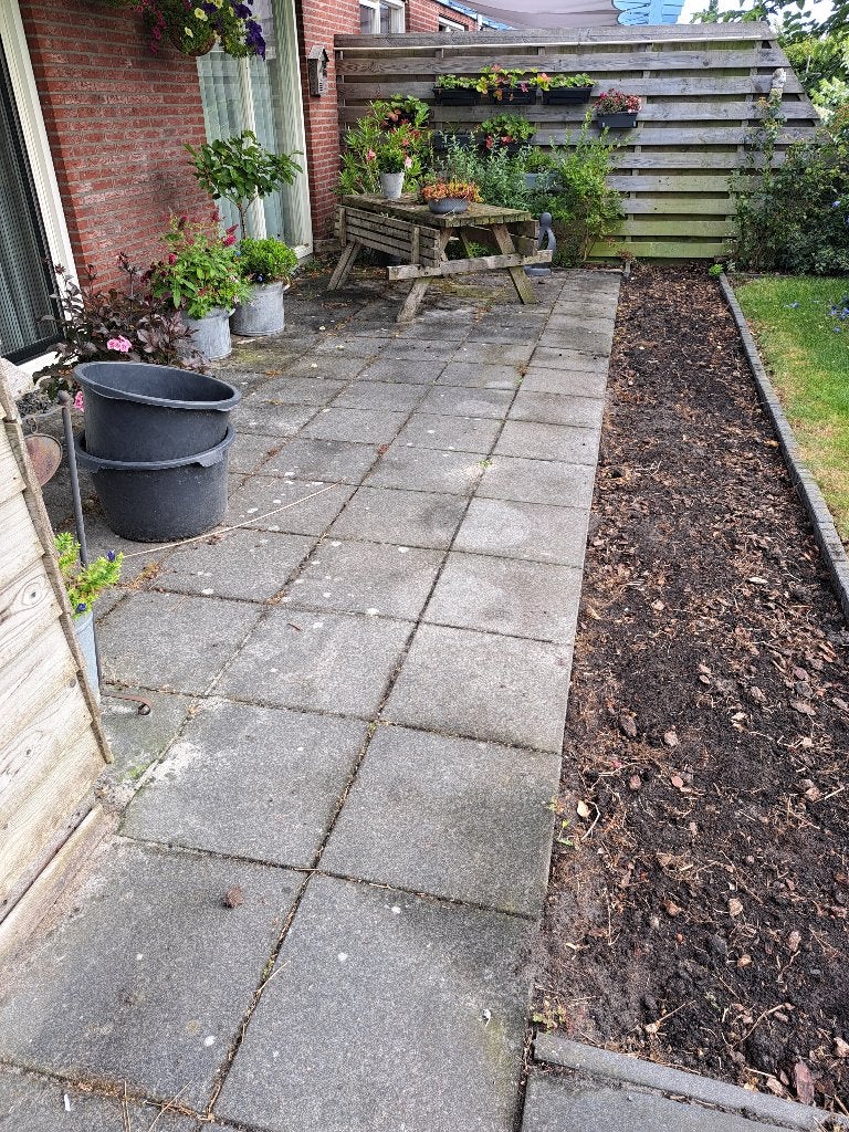 50x50 beton tegels, Tuin en Terras, Tegels en Klinkers, Ophalen, Gebruikt, 10 m² of meer, Beton