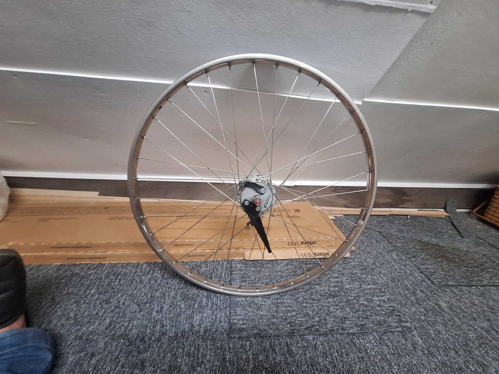 velg, 28inch voorwiel, trommelremmen, Ophalen