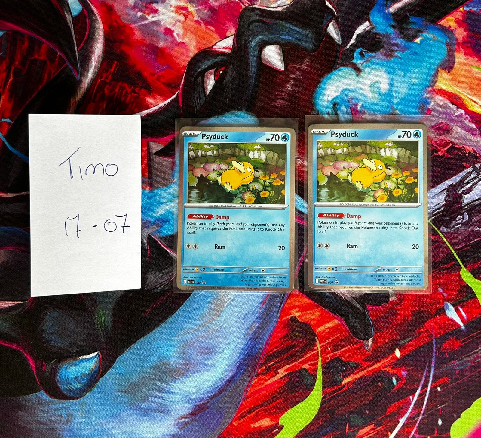 Psyduck MEP 007 pokemon kaart, Ophalen of Verzenden, Zo goed als nieuw, Meerdere kaarten, Foil