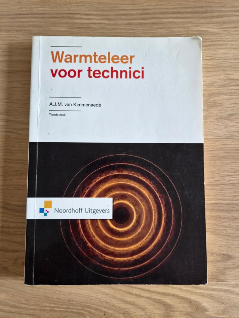 Warmteleer voor technici - A.J.M. van Kimmenaede, Boeken, A.J.M. van Kimmenaede, Zo goed als nieuw, Beta, HBO