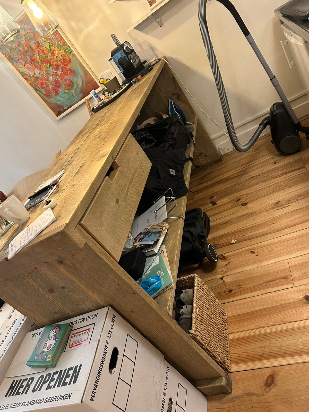 Gratis prachtige houten toonbank, Ophalen, Gebruikt, Stabureau, Hout