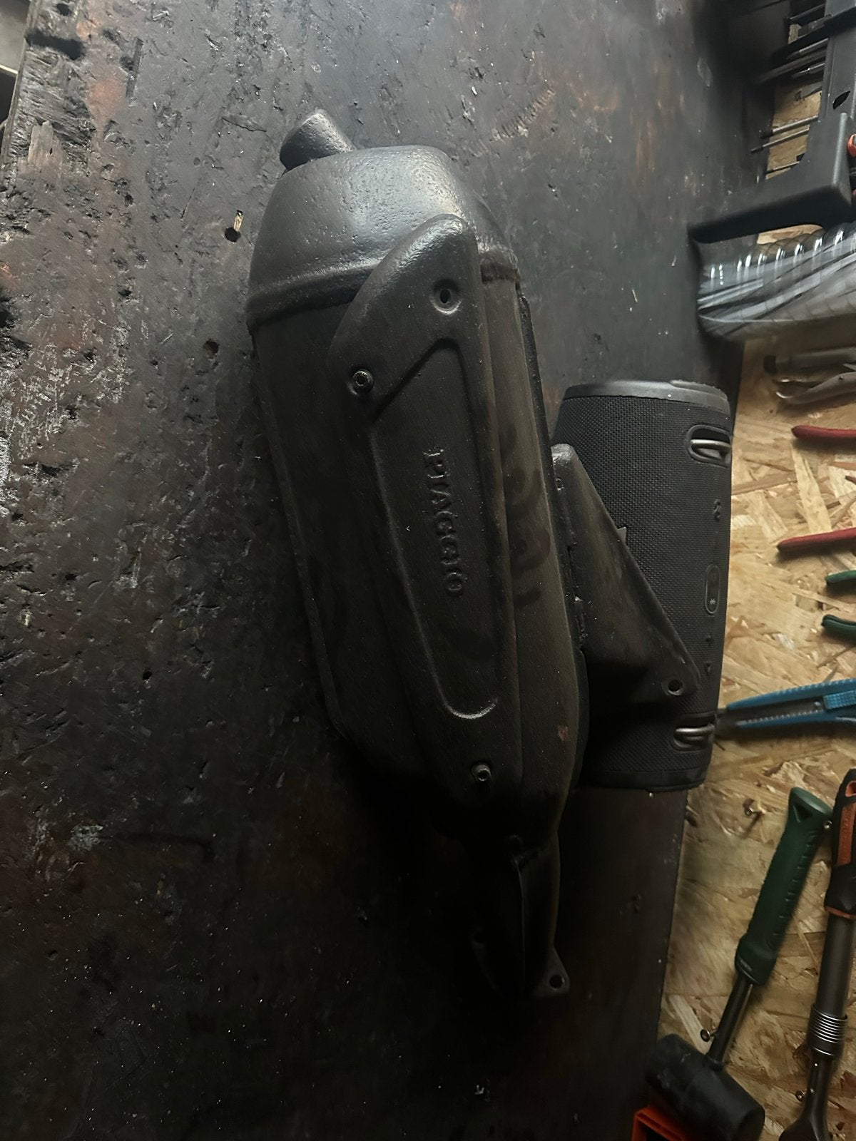 Piaggio Uitlaat 125/180cc, Ophalen of Verzenden, Gebruikt, Uitlaat, Piaggio