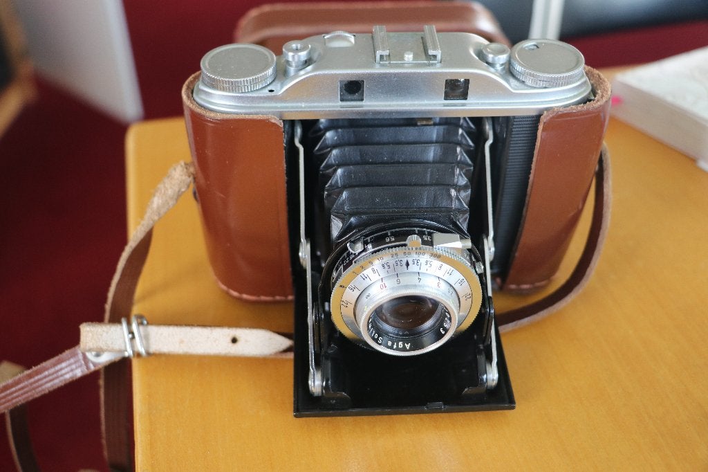 agfa isolette III met toebehoren, Ophalen, Gebruikt, Compact, Overige Merken