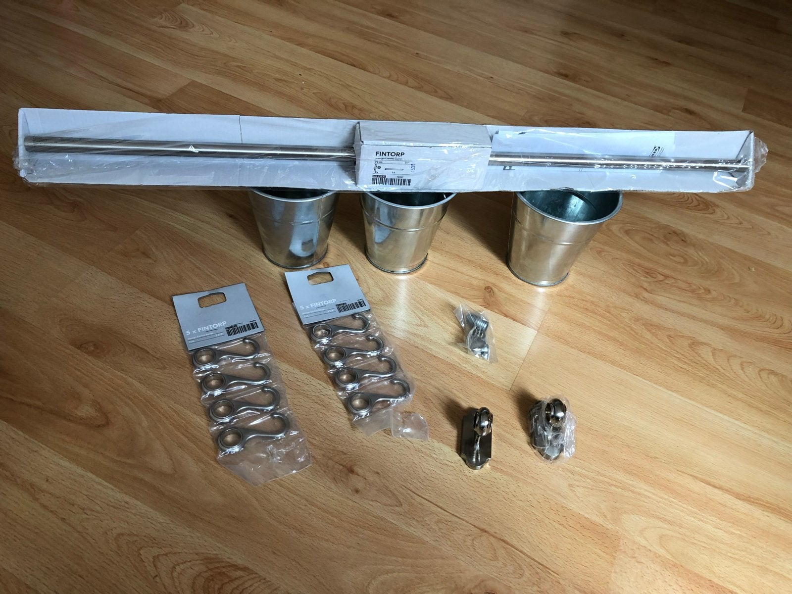 IKEA Fintorp Keukenrek met Emmer en Haken - Nieuw, Overige typen, IKEA, Ophalen of Verzenden, Metaal