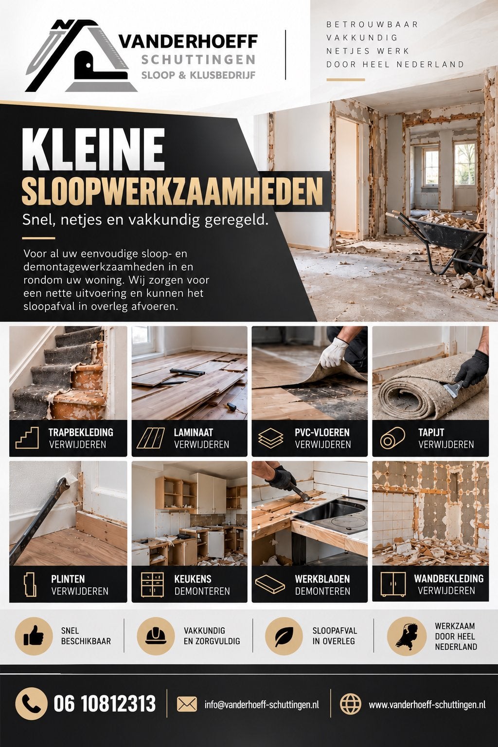 Kleine Sloopwerkzaamheden & Binnenwerk