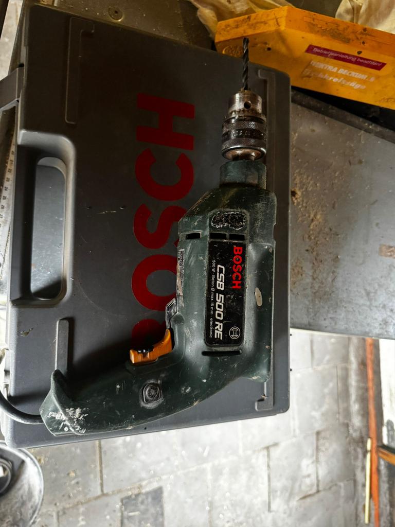 Bosch CSB 500 RE Klopboormachine met koffer, Gebruikt, Klopboormechanisme, 400 tot 600 watt, Ophalen
