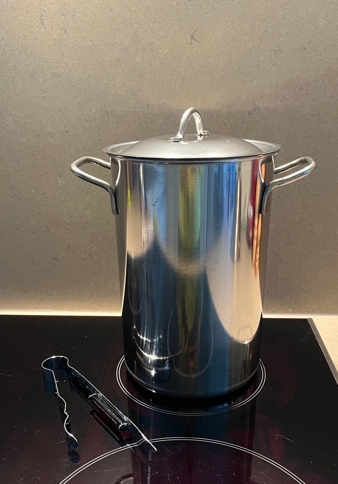 RVS Aspergepan + originele Monopol aspergeschiller – Vintage, Overige typen, Zilver, Ophalen of Verzenden, Zo goed als nieuw