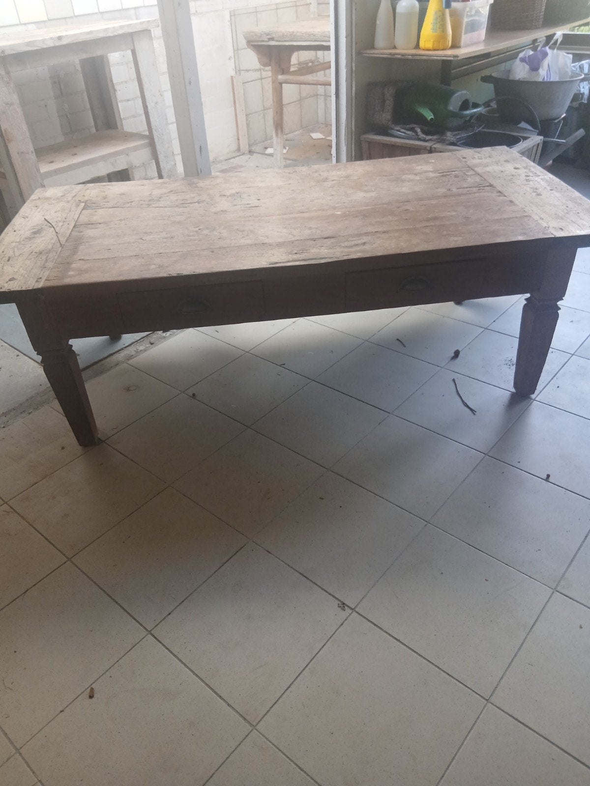 teak houten salontafel tafel, Ophalen