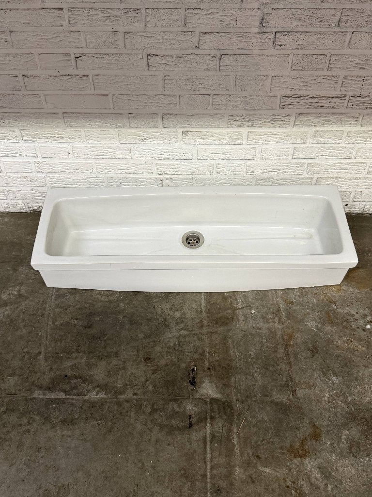 Keramische wastrog 100x33x17 cm | klassiek | landelijk, Ophalen, Gebruikt, Steen, Wastafel