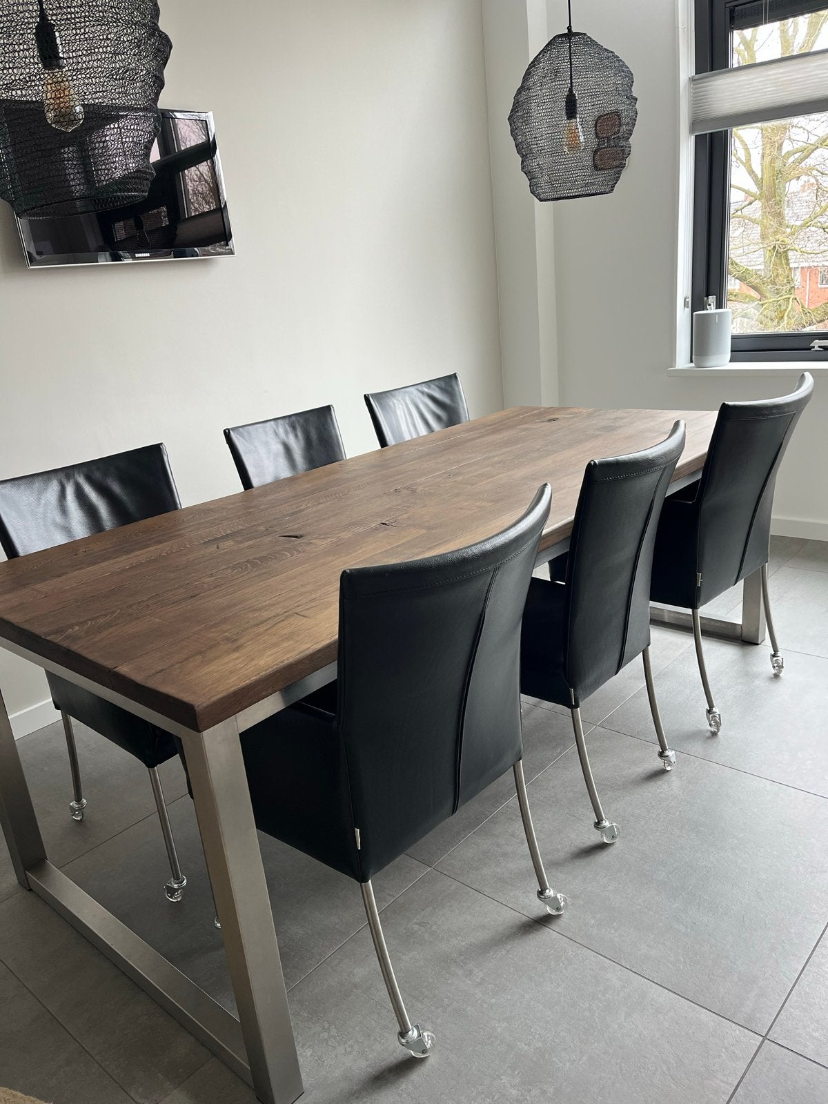 Bert Plantagie lederen stoelen met en zonder armleuning, Ophalen, Modern, design, Bert Plantagie, Zwart, Leer